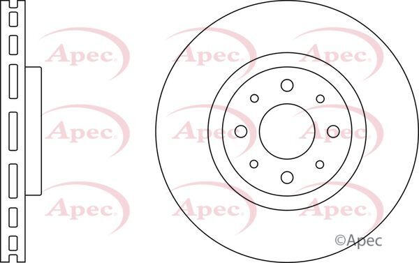 Brake Discs Pair Front FOR ALFA MITO 120bhp 1.4 08->13 Petrol Apec gallery