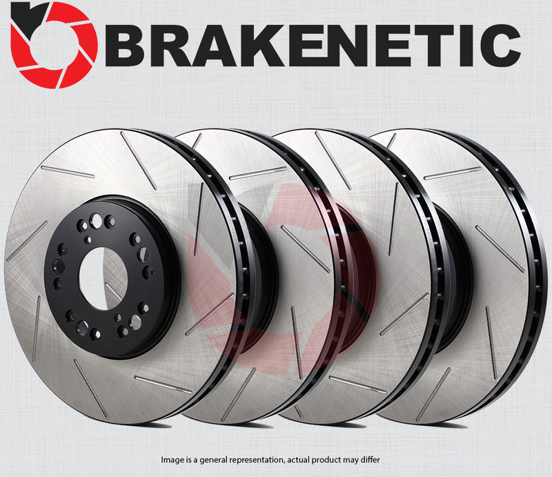 FRONT+REAR BRAKENETIC Premium Slotted Brake Disc Rotors 55.34188.52