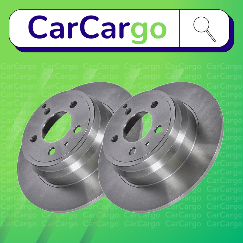 Premium Solid Rear Brake Discs Pair For Volvo 850 T5-R 1995-1996 295 mm