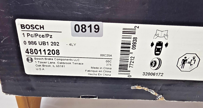 Bosch 48011208 QuietCast Premium Disc Brake Rotor 1 piece Anti Corrosion NIB gallery