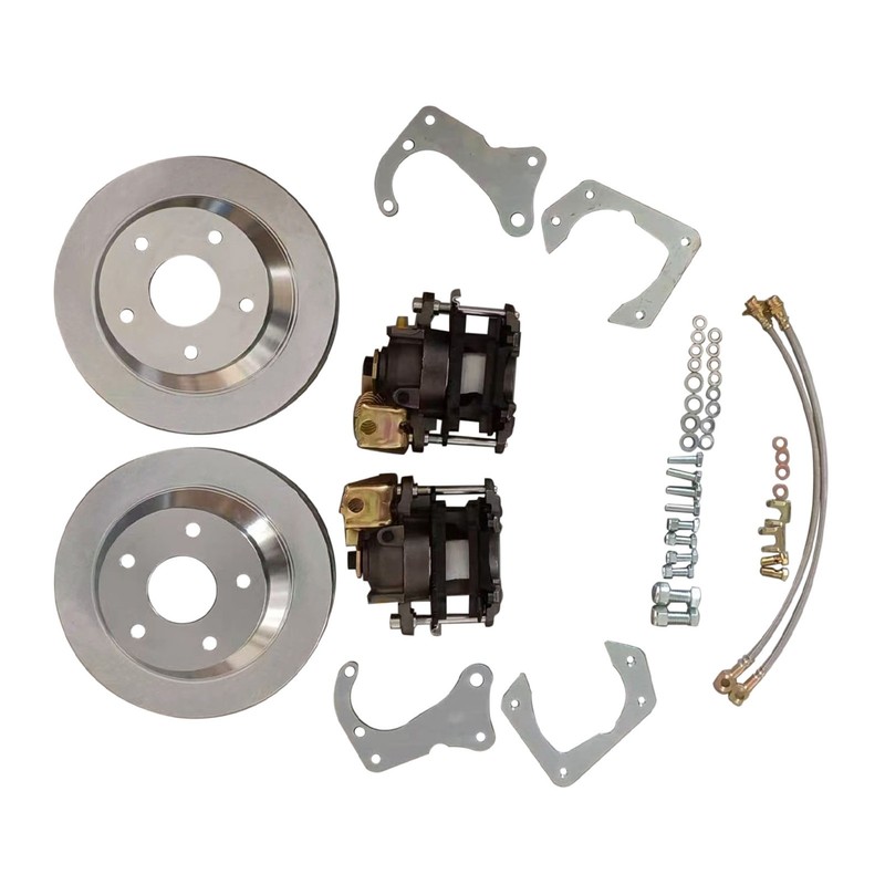 Rear Brake Disc Set for GM 7.5 Inch 10 Bolt Bolt-On Rear Brake Kit w/ E-Brake gallery