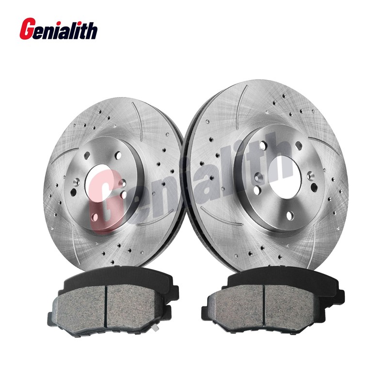 9.45” Front Disc Rotor Ceramic Brake Pad for 1990-2000 Honda Civic Del Sol CRX