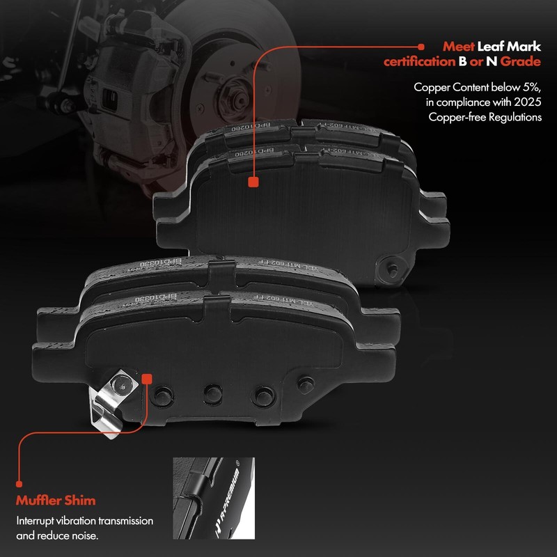 Front & Rear Drilled Rotors & Brake Pads for Chevrolet Malibu 04-12 Pontiac G6 gallery