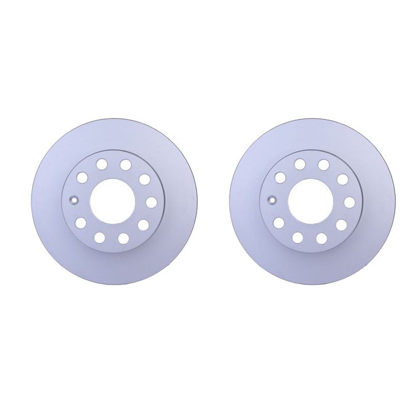 Hella Pair Set of Rear Solid 256mm Disc Brake Rotors For A3 Jetta Rabbit