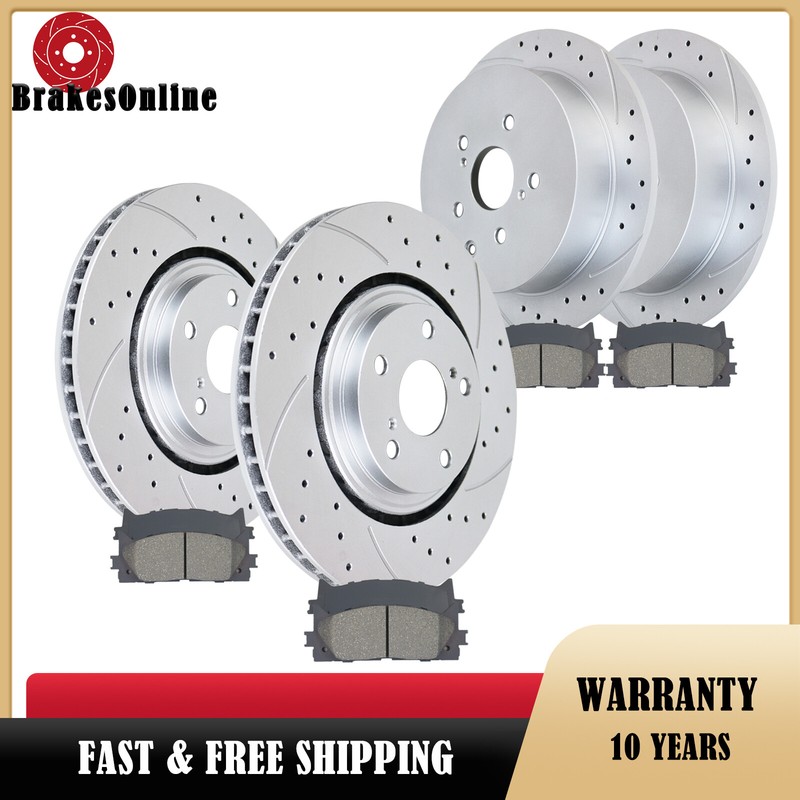 Front Rear Brake Rotors Pads Fit for Lexus RX350 RX450H 2010 2011 2012 2013-2015