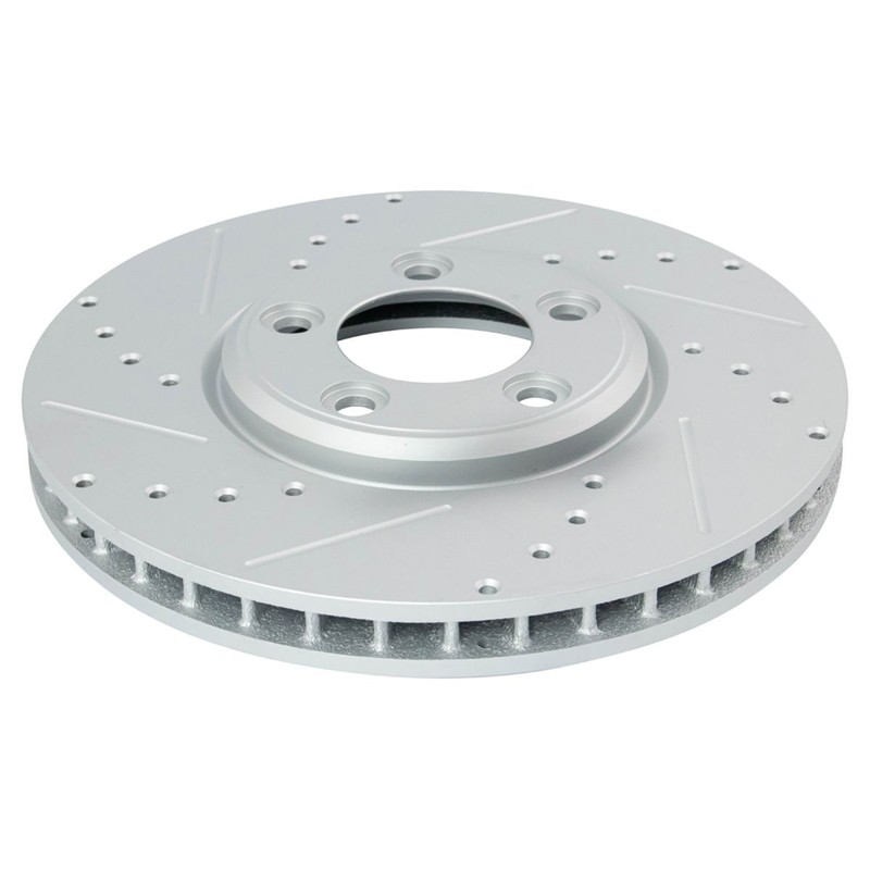 Front & Rear Performance Drilled Slotted Zinc Coated Rotor Kit for Ford Jaguar gallery