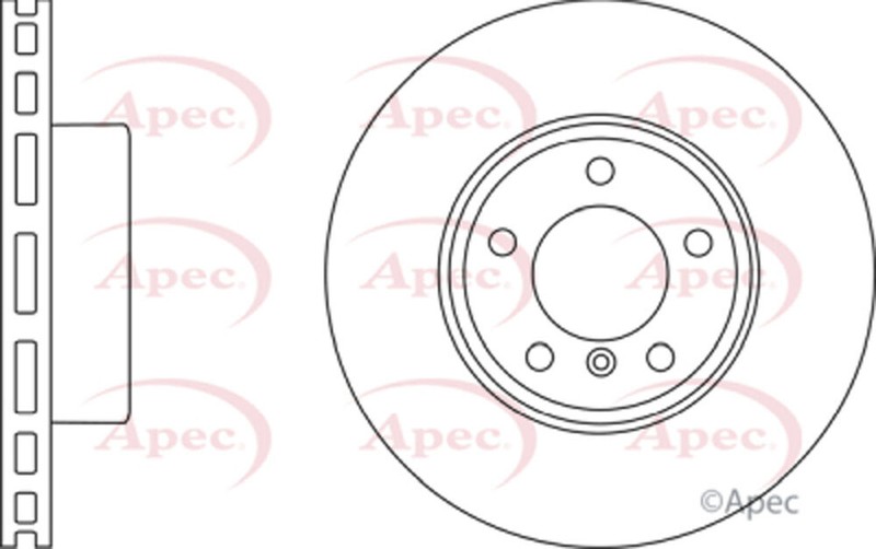 Apec Front Brake Disc Fits BMW 5 Series 2003-2010 2.0 D 2.5 3.0 #2 34116864906 gallery