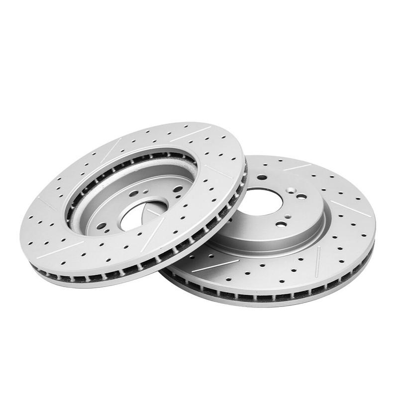Pair Front Drilled Disc Brake Rotors for Acura 2007 2008 2009 2010 2011 2012 gallery