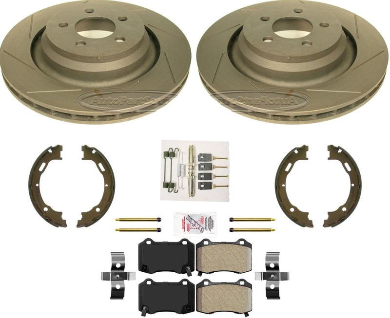 Performance Slotted Brake Rotors & Pads For Dodge Charger R/T Scat Pack 2015-20