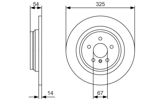 2x Brake Discs Pair Solid Rear 325mm 0986479D10 Bosch Set A1664230012 BD2431 New gallery