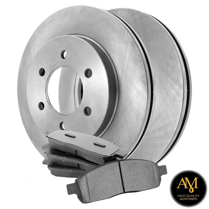 Front Vented Brake Rotors & Ceramic Pads For Lincoln Mark LT, Ford F-150; 4WD gallery