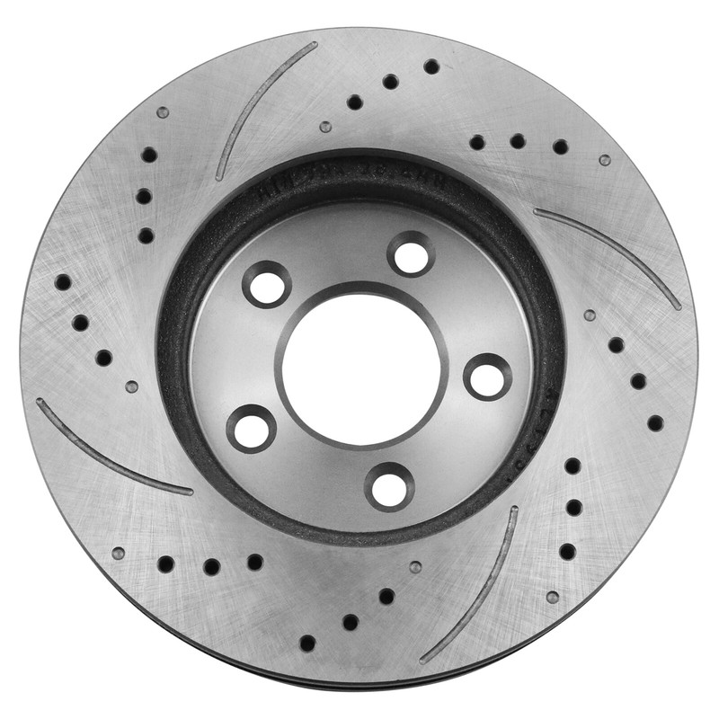 For Ford Mustang Base 4.0L V6 Front Drilled Brake Rotors + Ceramic Pads 293mm gallery