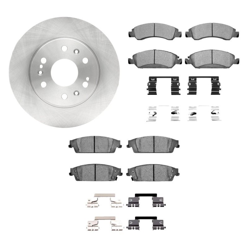For Chevy Silverado 1500 LD 2019 DFC 3-Pc Premium Plain Disc Brake Rotor Kit
