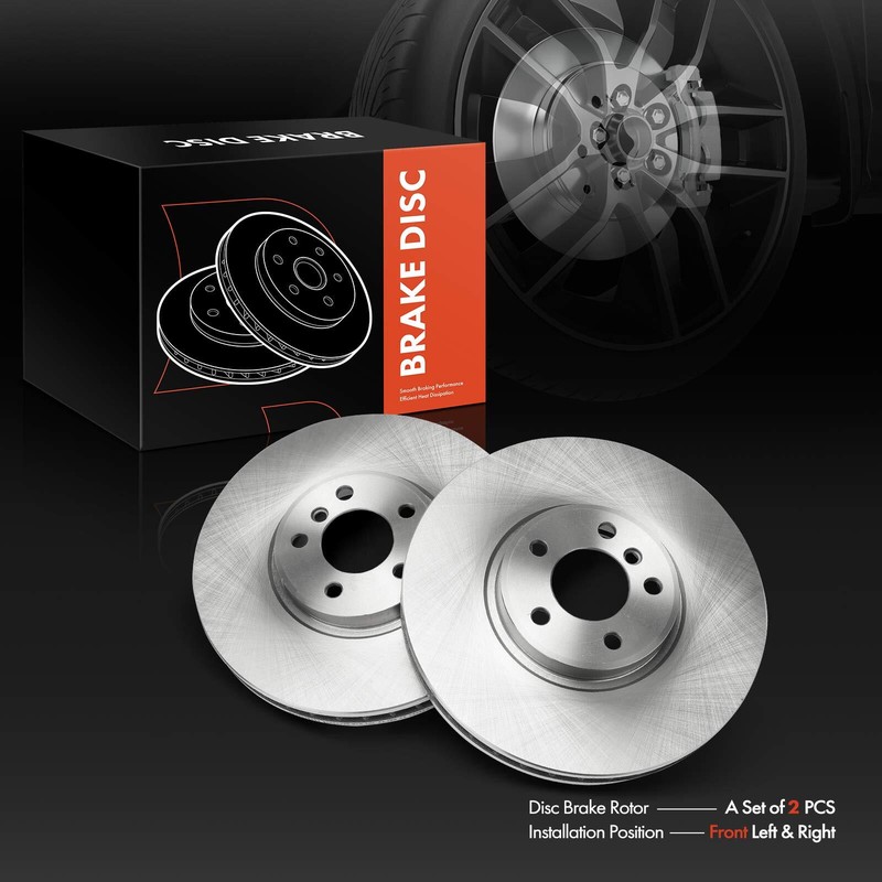 Front LH & RH Side Disc Brake Rotors for BMW X5 E53 2002 2003 2004 2005 2006 gallery