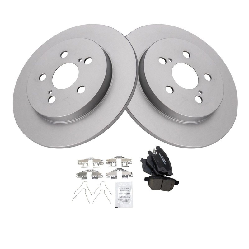 TRQ Rear Brake Pad & Rotor Kit Ceramic Premium G-Coated for Lexus Pontiac Toyota gallery
