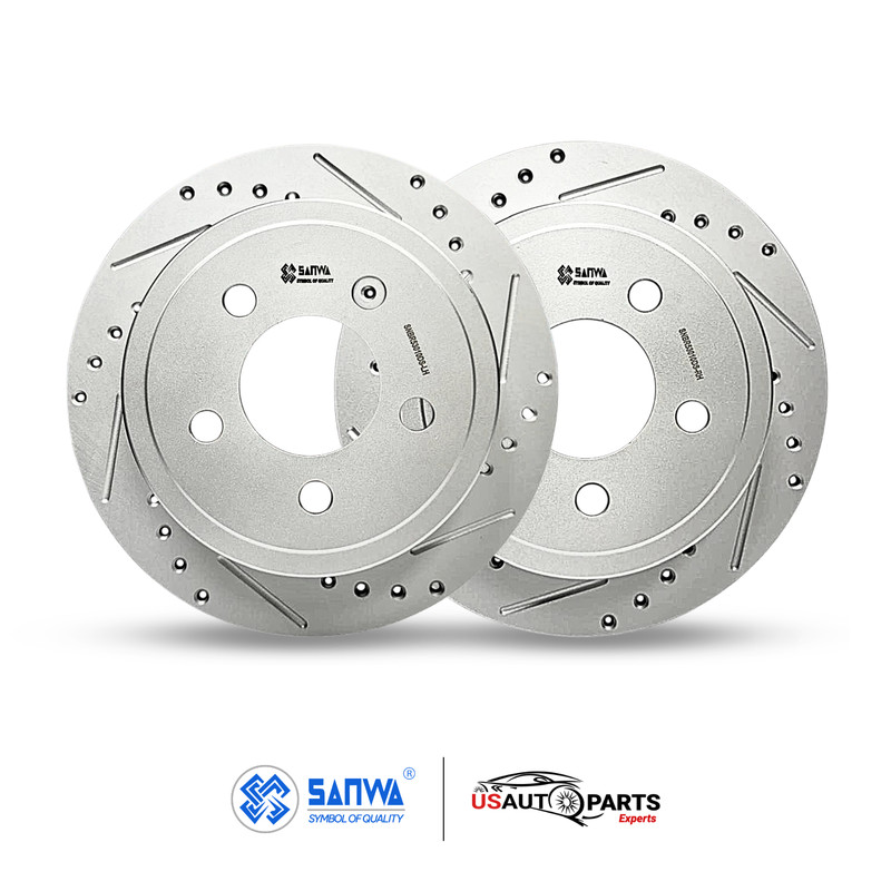 PAIR OF REAR BRAKE ROTOR SOLID & GEOMET COATED D&S 285mm FOR JEEP 2003-2007 3.7L gallery