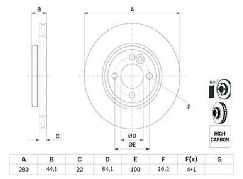Original Bosch brake disc 0 986 479 437 for Mini gallery