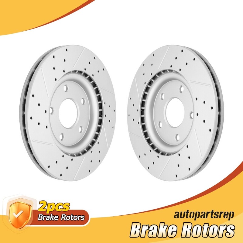 330mm Front Brake Rotors for 14-20 Dodge Journey 12-16 Grand Caravan Dual Piston