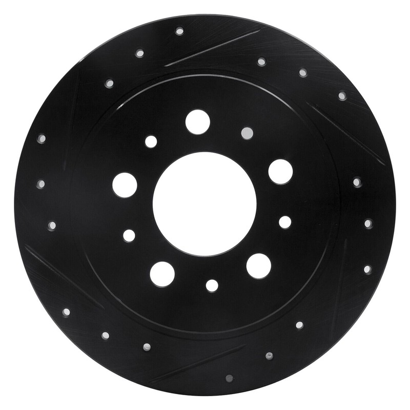 For Volvo 940 95 eLINE Drilled & Slotted 1-Piece Rear Driver Side Brake Rotor