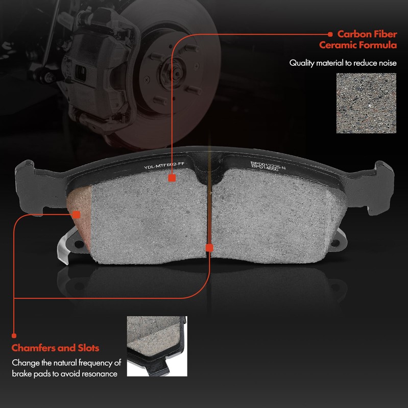 Front Disc Brake Rotor & Brake Pads for Jeep Grand Cherokee Dodge Durango 11-20 gallery