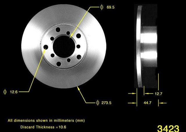 Bendix Premium Drum And Rotor Disc Brake Rotor P N Prt1649