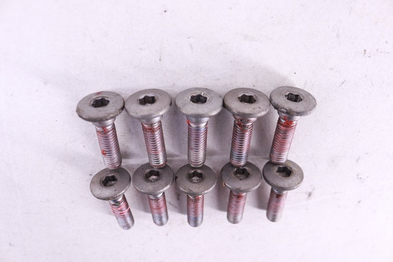 2006 05 06 KAWASAKI ZX6R ZX6 636 OEM FRONT WHEEL BRAKE ROTOR MOUNT BOLTS K264 gallery
