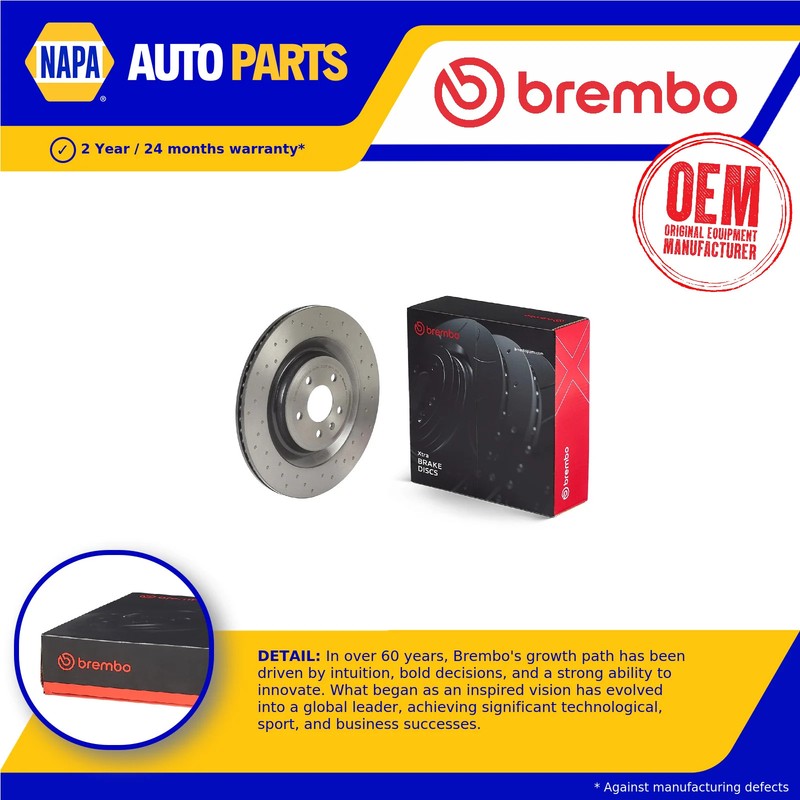 2x Brake Discs Pair Vented fits AUDI A7 4G 3.0D Rear 10 to 18 356mm Set Brembo