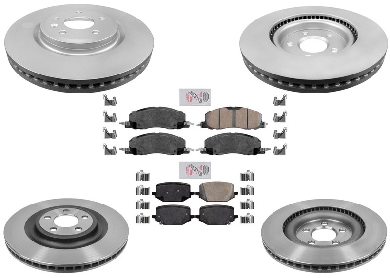 Frt 345MM Disc Brake Rotors Brake Pads Fits Lincoln Aviator Black Label 2020-23