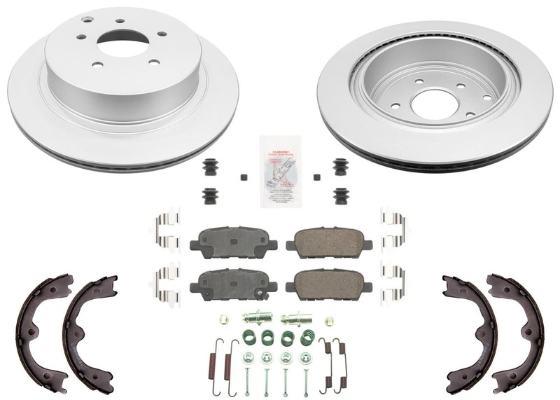 Rear Disc Brake Rotors Brake Pads Parking Shoe fits Nissan Maxima 2004 2005 2008