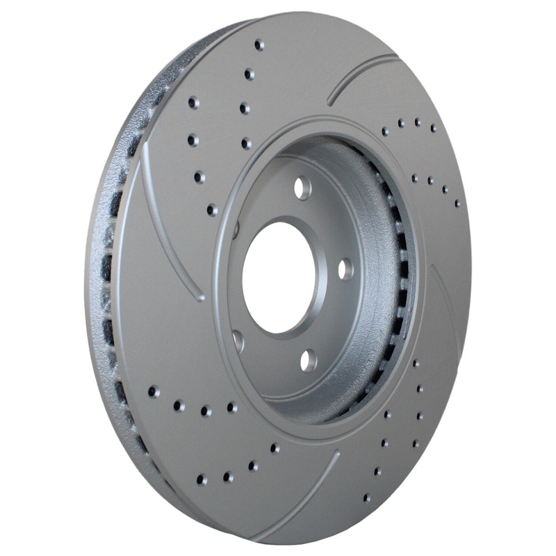 Bison Performance Pair Front Drilled Coat 296mm Brake Rotors for Malibu G5 Aura gallery