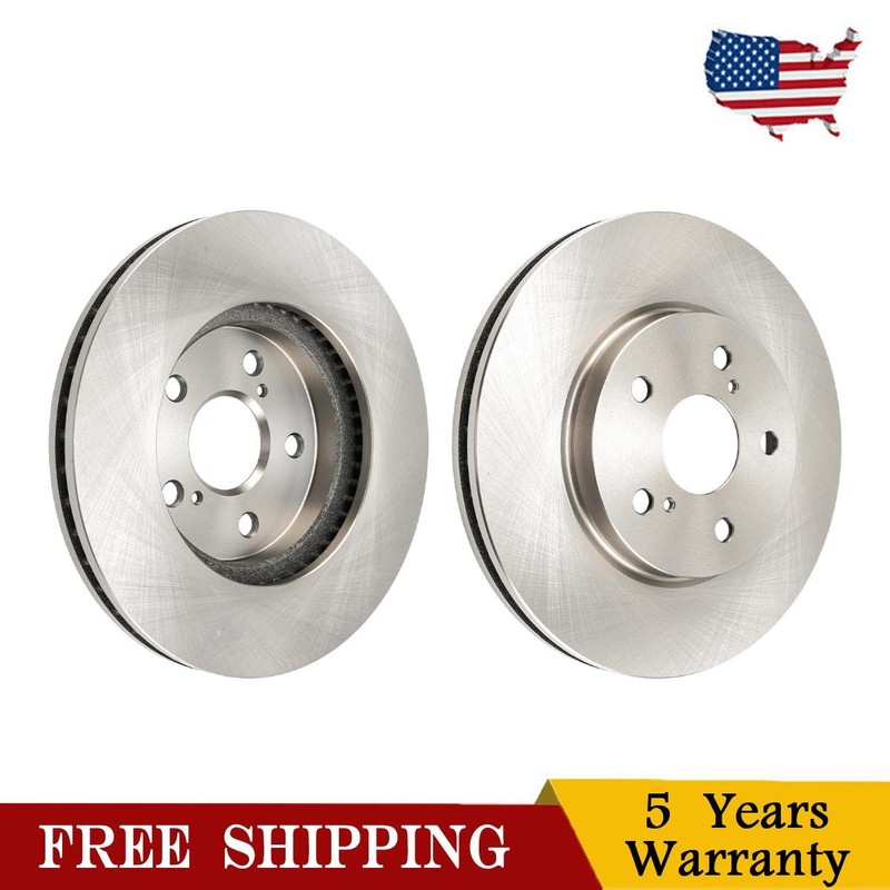 Front Vented Brake Rotors Fits 2002-2004 2005-2006 Toyota Camry 2007-2010 Sienna