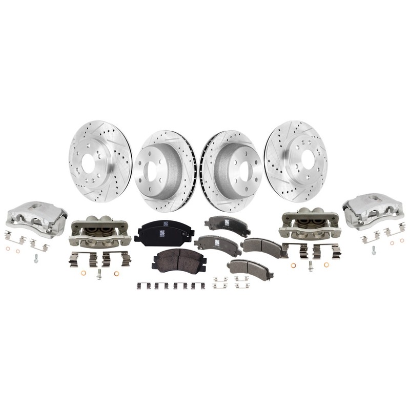 4-Wheel Set Brake Kit With Calipers Front & Rear for Chevy SaVana Express Van
