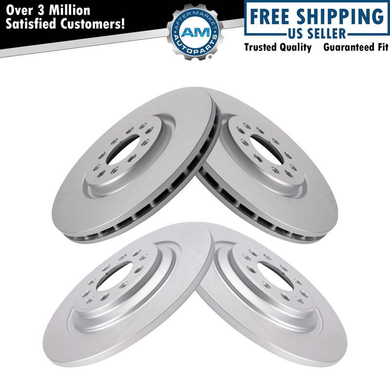 Front & Rear Brake Rotors Set Premium G-Coated For 2014-2023 Jeep Cherokee