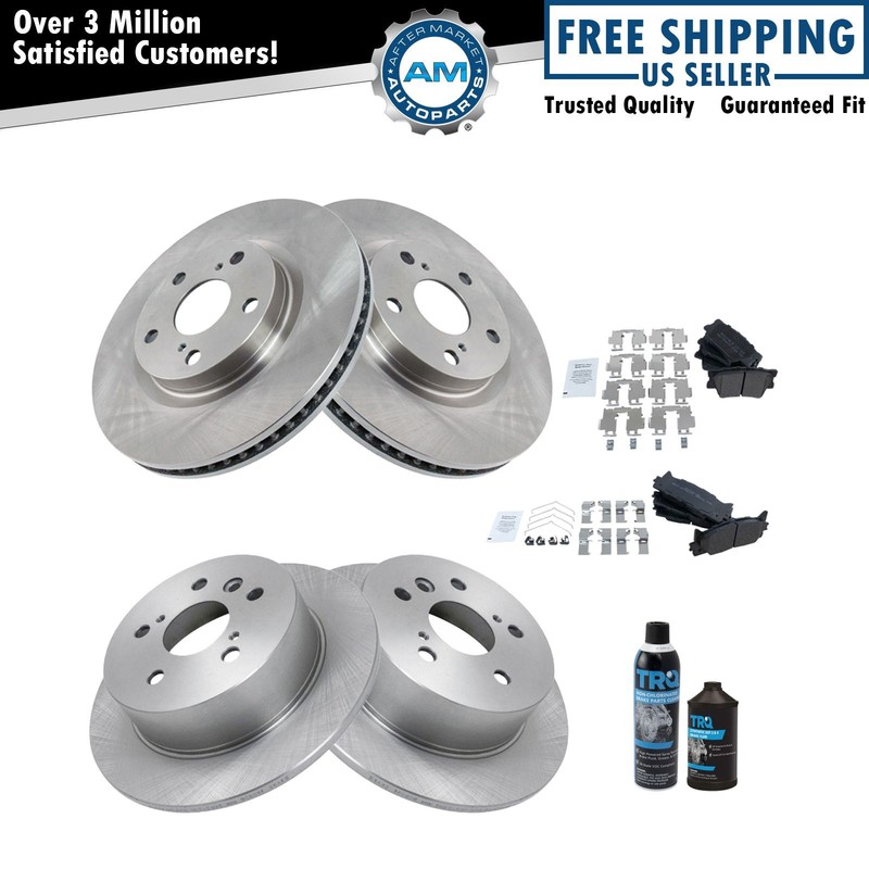 Brake Pad & Rotor Kit Posi Metallic Front & Rear w/Chemicals