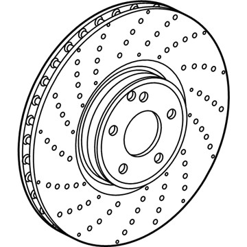 New Genuine Mercedes-Benz Brake Disk Vented 2224215100 OEM