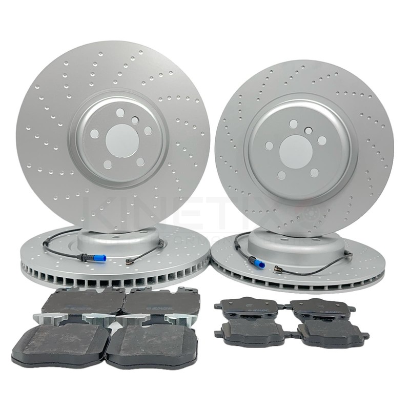 FOR BMW M 760i M SPORT G11 G12 DIMPLED FRONT REAR BRAKE DISCS PADS 395mm 370mm gallery