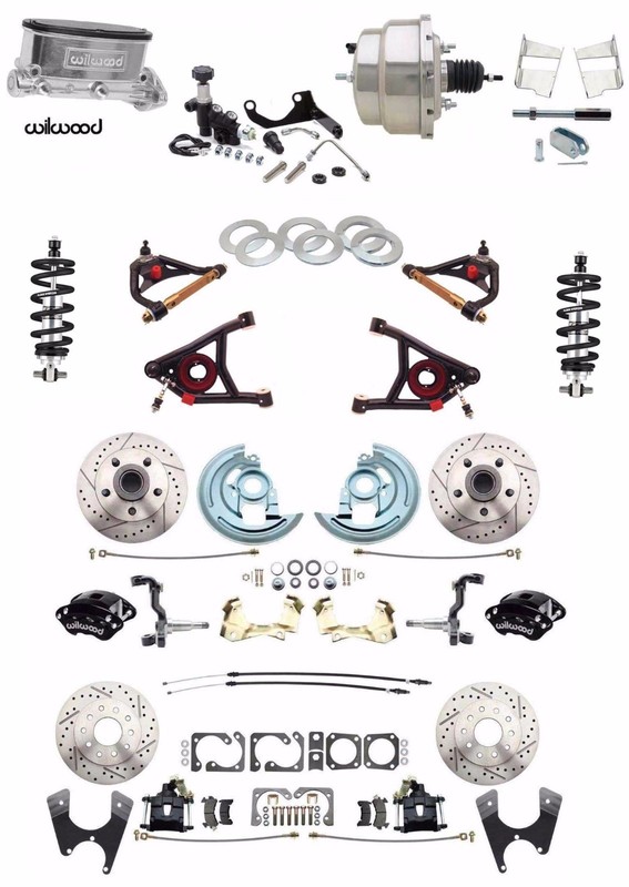 Chevelle / GTO Wilwood Disc Brake Conversion, Chrome Pwr Kit, A Arms Coil Overs