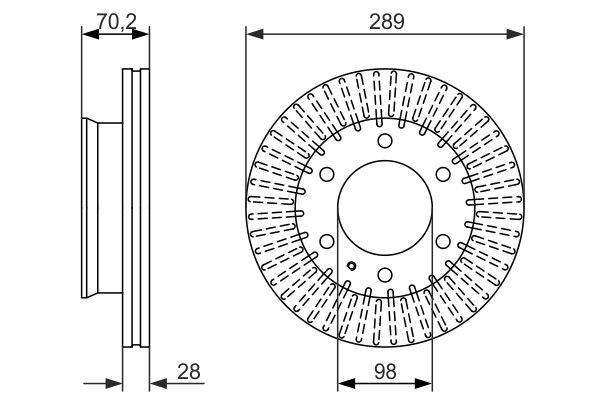 BOSCH 0986479711 Brake Disc Front Braking System Fits Ford Ranger Mazda BT-50 gallery