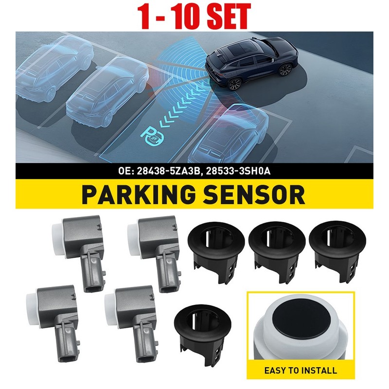 4-40 For 2014-2018 Infiniti Q50 3.7L 2017-2018 Q60 Parking Sensor w/Supports Set