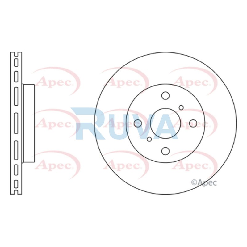 Fits Toyota Yaris 1999-2005 MR2 1999-2006 Ruva Front Brake Disc 4351217131