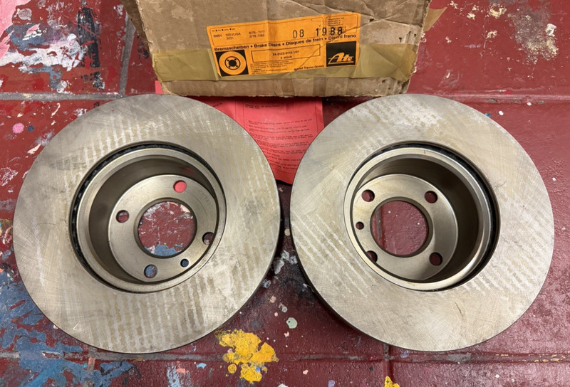 1975-83 BMW 320i 323i OEM ATE Vented Front Brake Discs 24.0122-0112.1/01