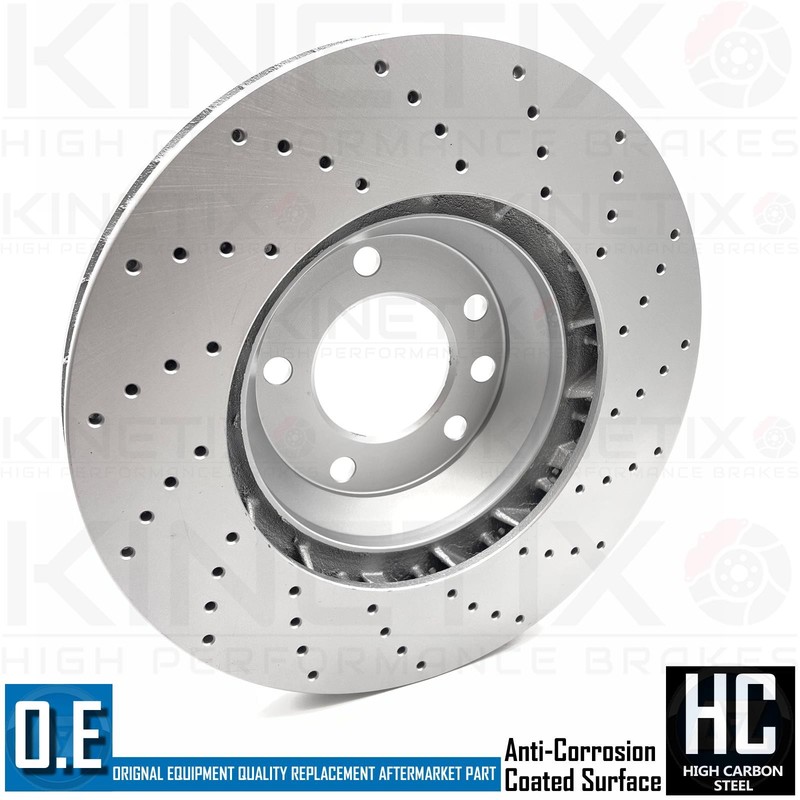 FOR PORSCHE CAYENNE 3.0 S 11-22 CROSS DRILLED FRONT REAR BRAKE DISCS 350mm 330mm gallery