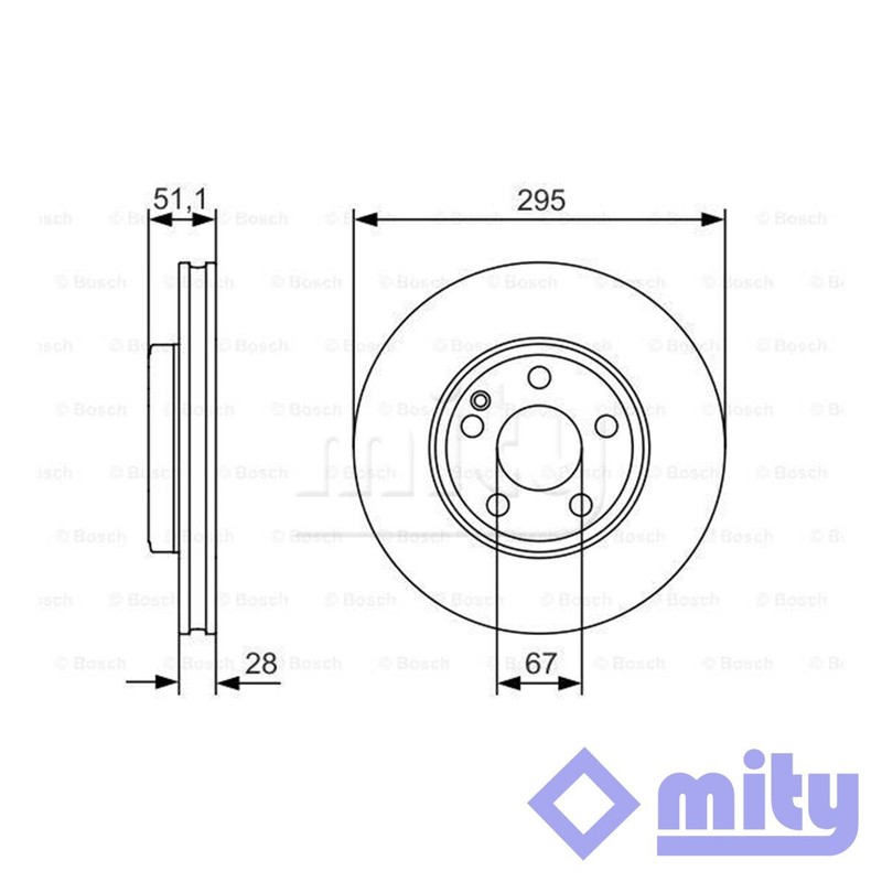 Fits Mercedes A-Class B-Class CLA GLA Infiniti Q30 Brake Disc Front Mity