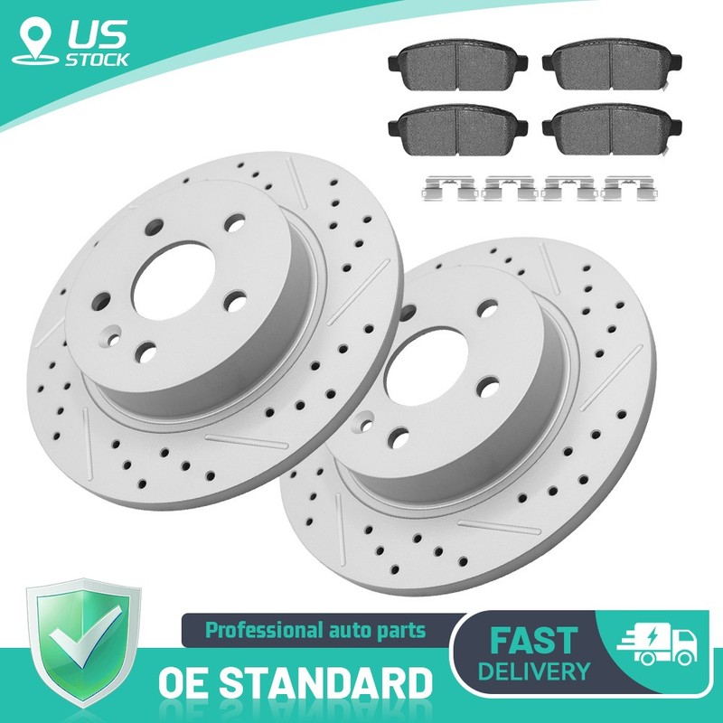 Rear Disc Brake Rotors+Ceramic Pads for Chevrolet Cruze Sonic Trax Buick Encore