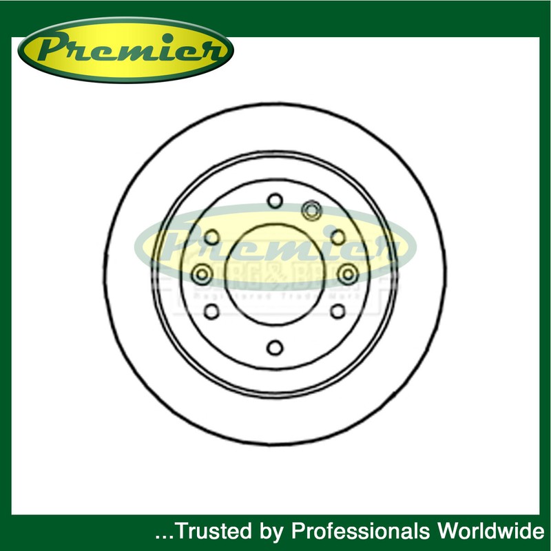 Premier Rear 1x Brake Disc Fits Kia Sedona 2006- 2.2 CRDi 2.7 2.9 584114D000