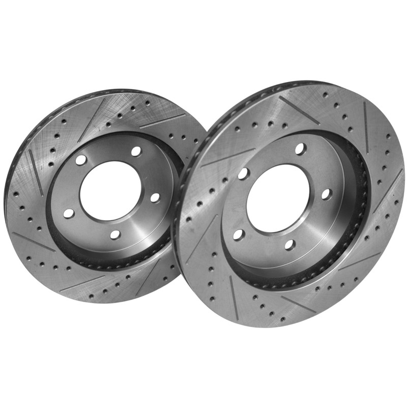 2x 308mm Front Drilled & Slotted Brake Rotor for Ford F-150 1997-2004 4WD 5-Lug gallery