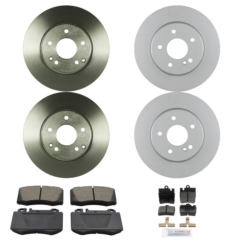 Bosch Quietcast Front Rear Rotors Ceramic Disc Brake Pad Kit For Benz W203 C240