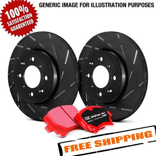 EBC S4KR1115 Stage 4 Signature Slotted Rear Brake Kit with Redstuff Brake Pads