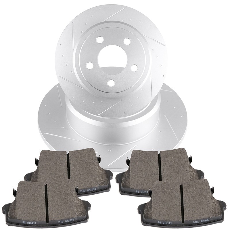 Rear Brake Pads And Rotors Fits Dodge Charger SE 2.7L 3.5L 2007-2010 320mm