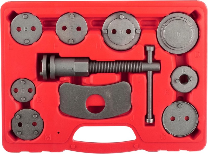 27111 Disc Brake Tool Set Front and Rear Piston Tool 11 Adapters Cars Calipers
